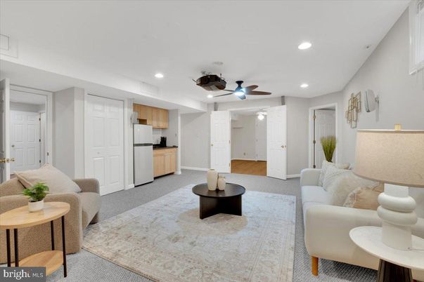 Interior, Kitchen, Living room, Recessed Lighting, Wood Texture Flooring