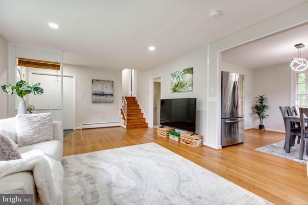 Dining room, Interior, Pendant Lights, Recessed Lighting, Wood Texture Flooring