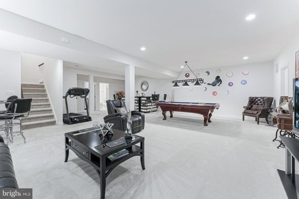 Billiard Table, Fitness Equipment, Game Room, Interior, Recessed Lighting