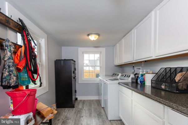 Interior, Washer, Wood Texture Flooring