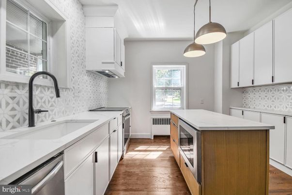 Interior, Kitchen, Pendant Lights, Stainless Steel Appliances, Wood Texture Flooring