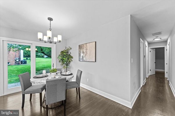 Chandelier, Dining room, Interior, Wood Texture Flooring