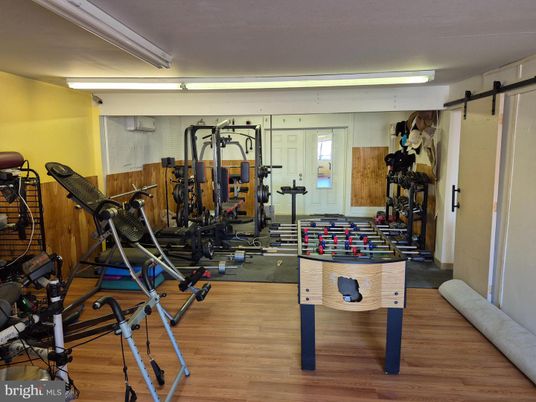 Fitness Equipment, Interior, Wood Texture Flooring