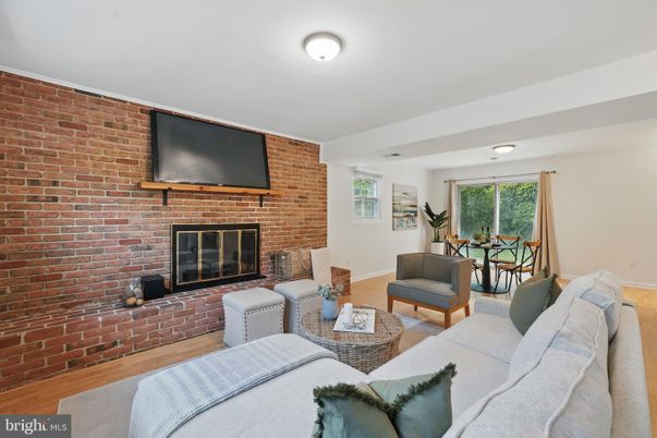 Dining room, Fireplace, Interior, Living room, Stone Walls