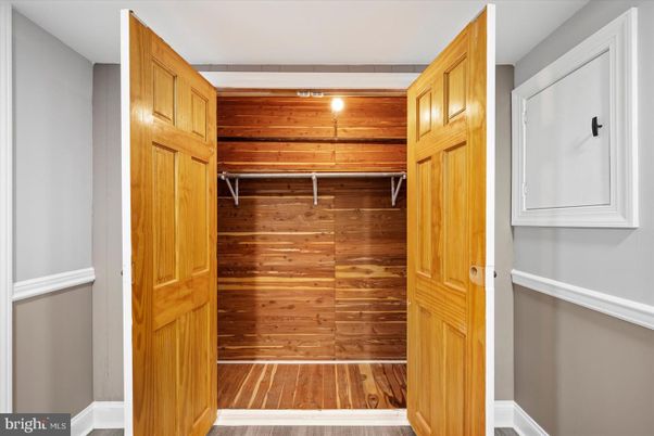Interior, Walk-in Closets, Wood Texture Flooring, Wooden Walls
