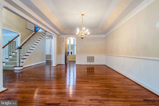 Chandelier, Empty room, Interior, Wood Texture Flooring