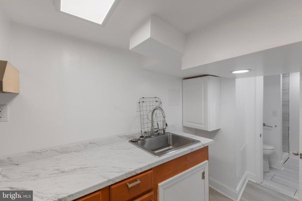Bathroom, Interior, Kitchen, Recessed Lighting, Wood Texture Flooring