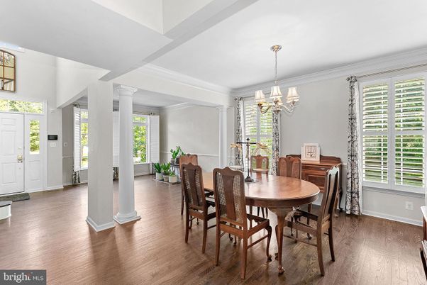 Chandelier, Dining room, Interior, Wood Texture Flooring