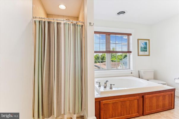 Bathroom, Interior, Recessed Lighting, Wood Texture Flooring