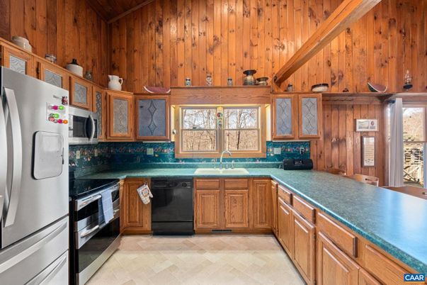 Interior, Kitchen, Wooden Walls