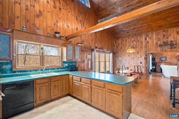 Interior, Kitchen, Wooden Beams, Wooden Ceilings, Wood Texture Flooring, Wooden Walls