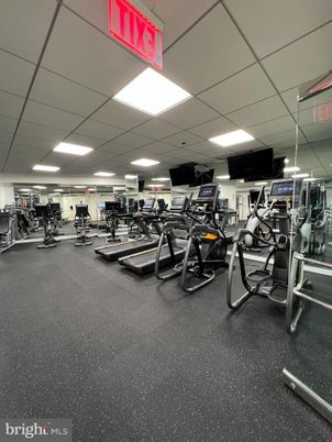 Fitness Equipment, Gym, Interior, Recessed Lighting