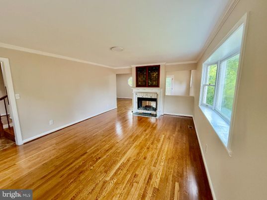 Empty room, Fireplace, Interior, Wood Texture Flooring