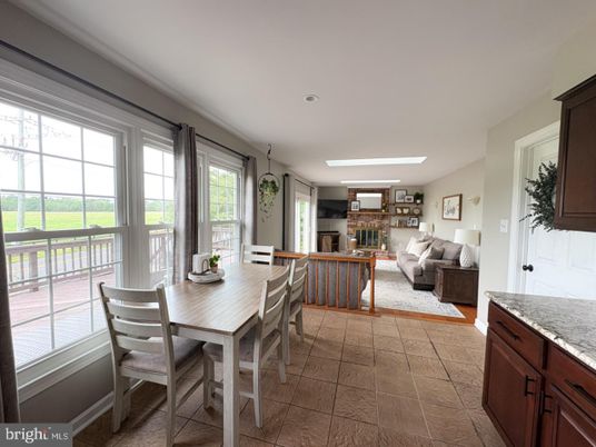 Dining room, Fireplace, Interior, Living room, Recessed Lighting