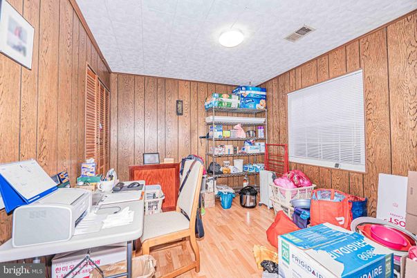 Home Office, Interior, Wood Texture Flooring, Wooden Walls