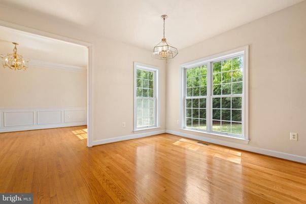 Empty room, Interior, Pendant Lights, Wood Texture Flooring