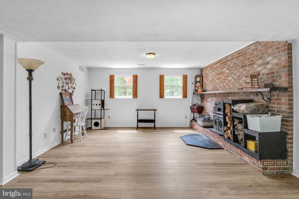Fireplace, Interior, Stone Walls, Wood Texture Flooring