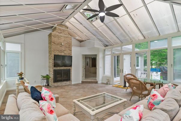 Fireplace, Interior, Living room, Stone Walls, Sun Room