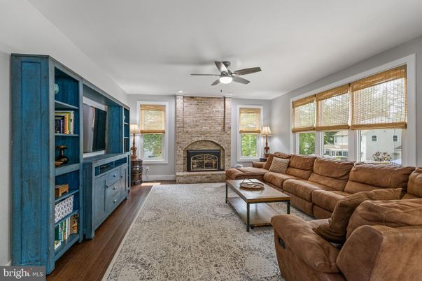Fireplace, Interior, Living room, Stone Walls, Wood Texture Flooring
