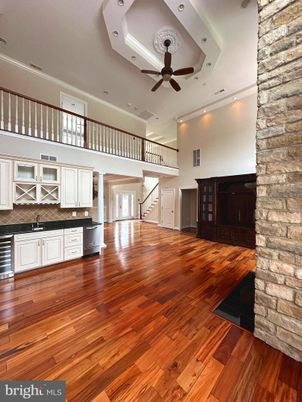 Interior, Recessed Lighting, Stone Walls, Wood Texture Flooring