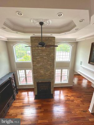 Fireplace, Interior, Recessed Lighting, Stone Walls, Wood Texture Flooring