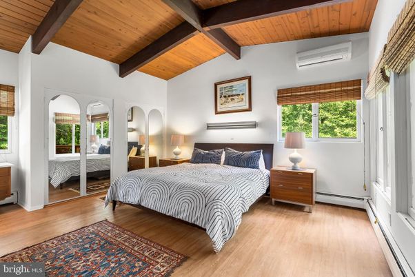 Bedroom, Interior, Wooden Beams, Wooden Ceilings, Wood Texture Flooring