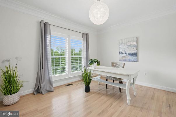 Chandelier, Home Office, Interior, Wood Texture Flooring