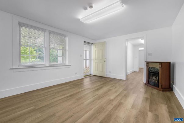 Empty room, Fireplace, Interior, Wood Texture Flooring