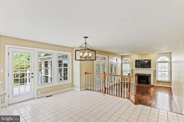 Fireplace, Interior, Pendant Lights, Wood Texture Flooring