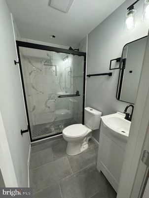 Bathroom, Glass Shower, Interior, Marble Walls