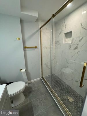 Bathroom, Glass Shower, Interior, Marble Walls
