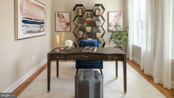 Home Office, Interior, Wood Texture Flooring