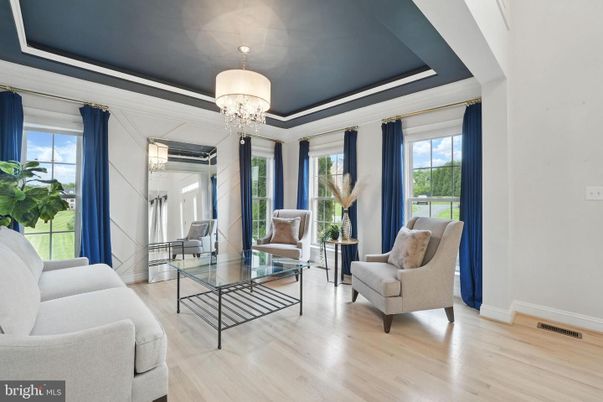 Chandelier, Interior, Living room, Recessed Lighting, Wood Texture Flooring