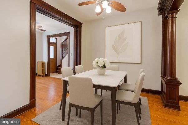 Dining room, Interior, Wood Texture Flooring