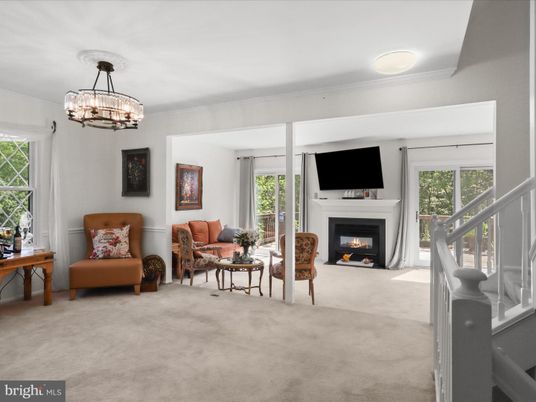 Chandelier, Fireplace, Interior, Living room