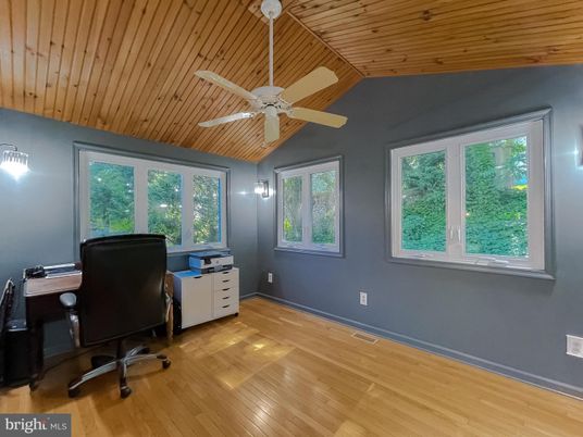Home Office, Interior, Wooden Ceilings, Wood Texture Flooring
