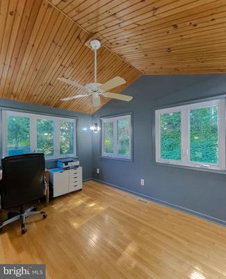 Home Office, Interior, Wooden Ceilings, Wood Texture Flooring
