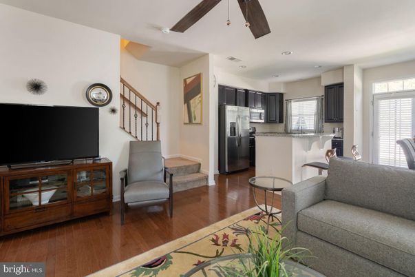 Interior, Kitchen, Living room, Recessed Lighting, Stainless Steel Appliances, Wood Texture Flooring