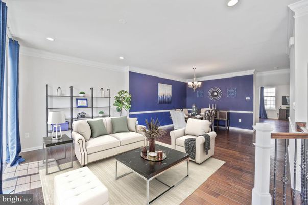 Chandelier, Dining room, Interior, Living room, Pendant Lights, Recessed Lighting, Wood Texture Flooring