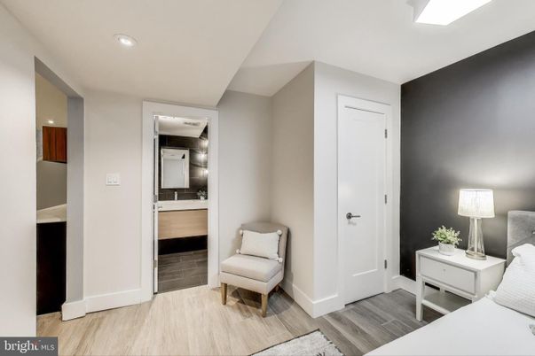 Bathroom, Interior, Recessed Lighting, Wood Texture Flooring