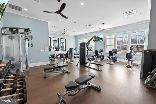 Fitness Equipment, Gym, Interior, Recessed Lighting