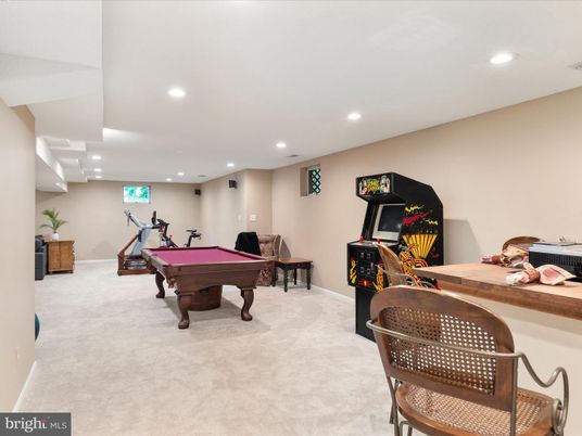 Billiard Table, Fitness Equipment, Game Room, Interior, Recessed Lighting