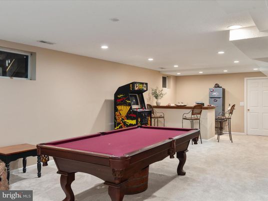 Billiard Table, Fitness Equipment, Game Room, Interior, Recessed Lighting