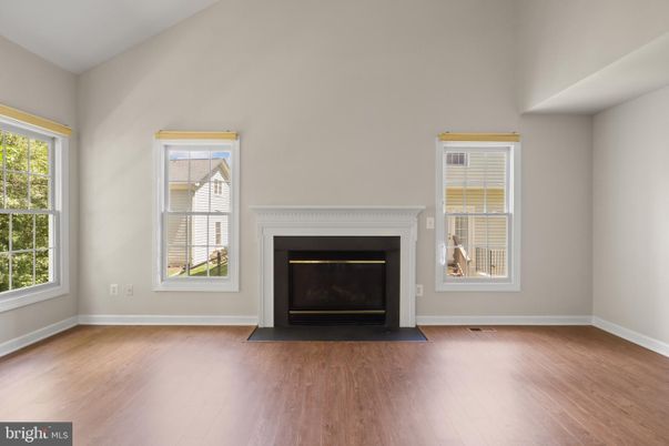Empty room, Fireplace, Interior, Wood Texture Flooring