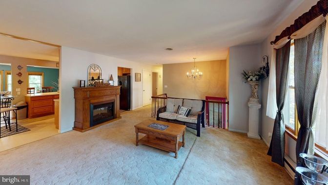 Chandelier, Dining room, Fireplace, Interior, Living room