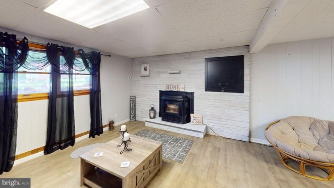 Fireplace, Interior, Stone Walls, Wood Texture Flooring