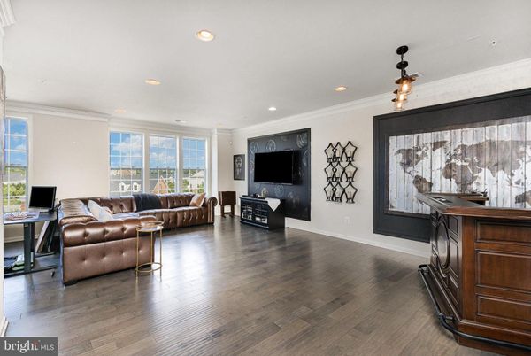 Home Office, Interior, Living room, Pendant Lights, Recessed Lighting, Wood Texture Flooring