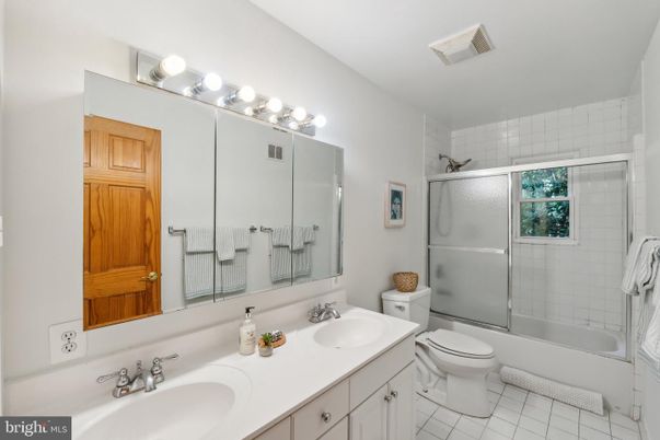 Bathroom, Dual Sink Vanities, Glass Shower, Interior