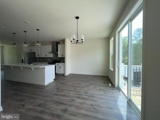 Interior, Kitchen, Pendant Lights, Wood Texture Flooring