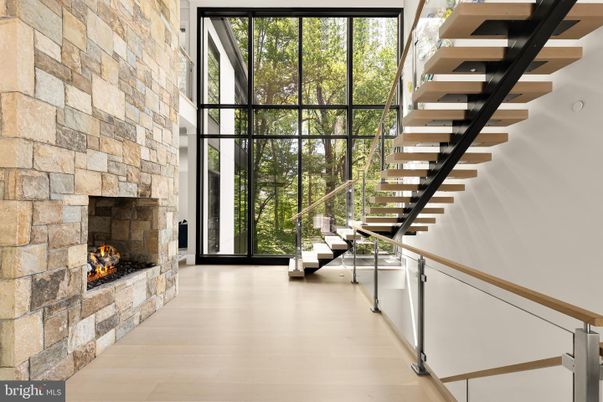 Fireplace, Interior, Stone Walls, Wood Texture Flooring